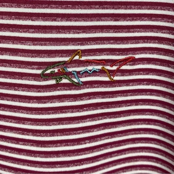 Greg Norman Golf Polo Play Dry Striped Shirt - Picture 3 of 6